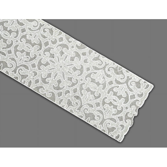 Handmade Beads Table Runner, Designer Grey and Silver Table Runner 13X36 Inch