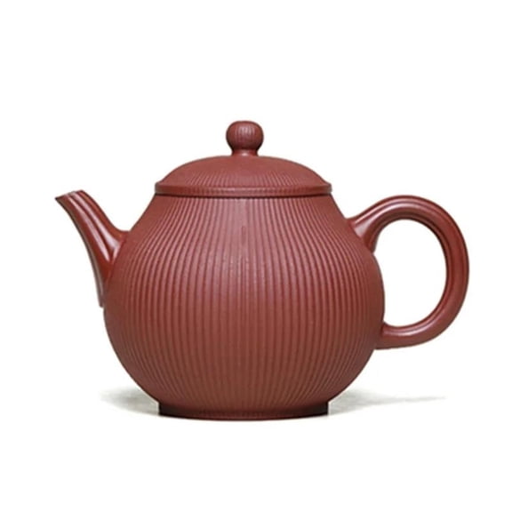 Handmade Beauty Tea Pot Customized Zisha Tea Set Yixing Purple Clay Teapot Stripe Filter Kettle 260ML