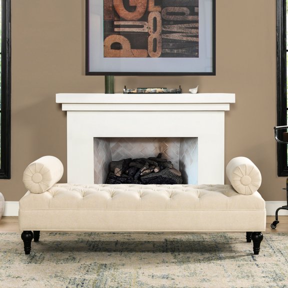 Experienced Craftsmen's Bench / Vintage Look for Bedroom / Polyester Upholstery