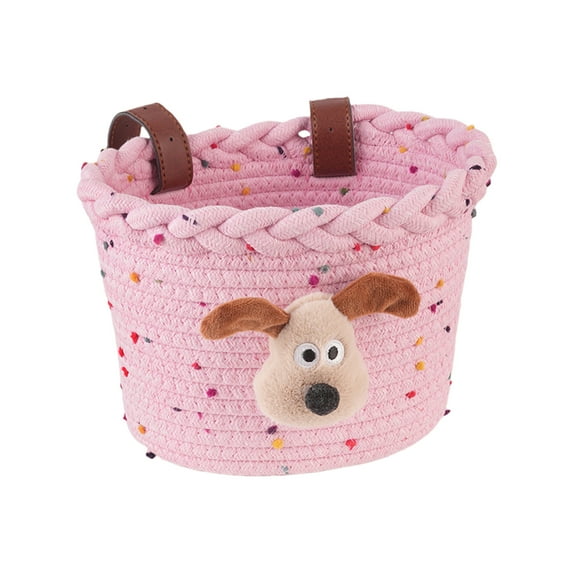 Handmade Bicycles Basket Nontoxic Cottons Rope Children Bicycles Basket for Various Types Of Children's Bike