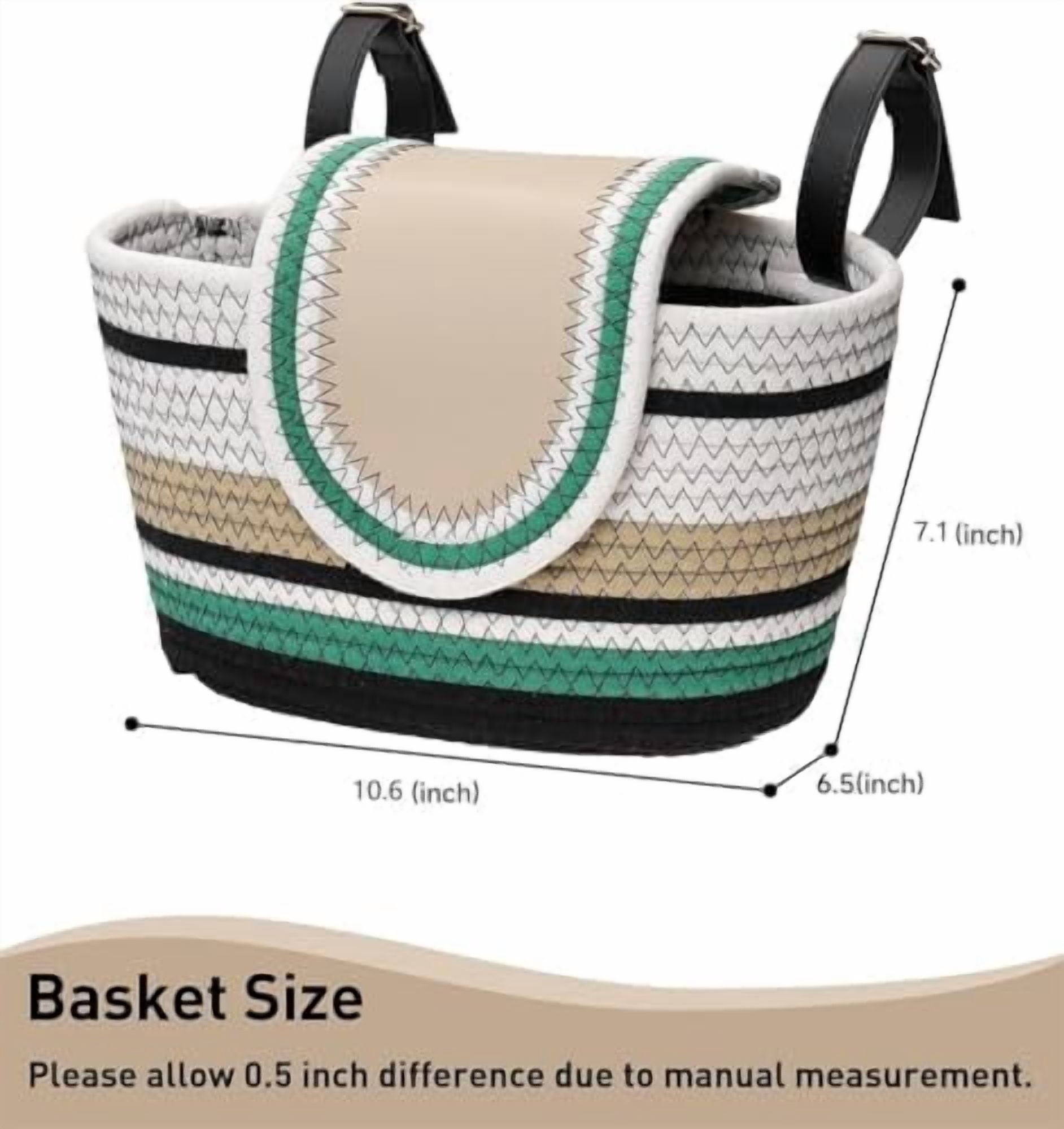 Handmade Bike Basket Front, Woven Bicycle Baskets for Adult Bikes, Rustic Detachable Handlebar Basket with Lid, Adjustable Leather Straps