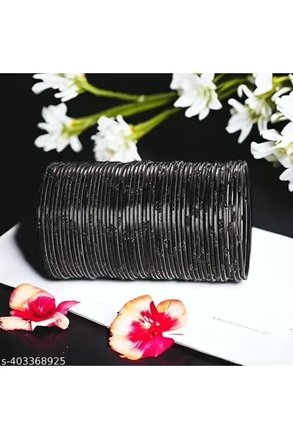 Handmade Black Color New 36 PCS Metal bangle bracelet For Girls Made In India High Quality Metal Bangles Set For Girls And Women