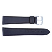 Handmade Black Genuine Smooth Leather 16mm Watch Strap