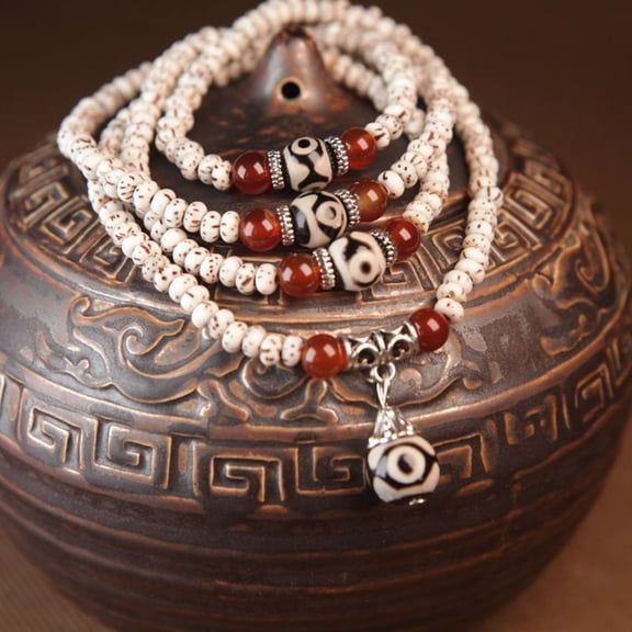 Handmade Bodhi Prayer Bracelet Natural Wood Meditation Beads Mini Mala Buddhist Jewelry Spiritual Gift