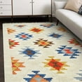thumbnail image 1 of Handmade Bohemian Shaggy Moroccan Southwestern Area Rug Ivory 9' 0" x 12' 0", 1 of 9