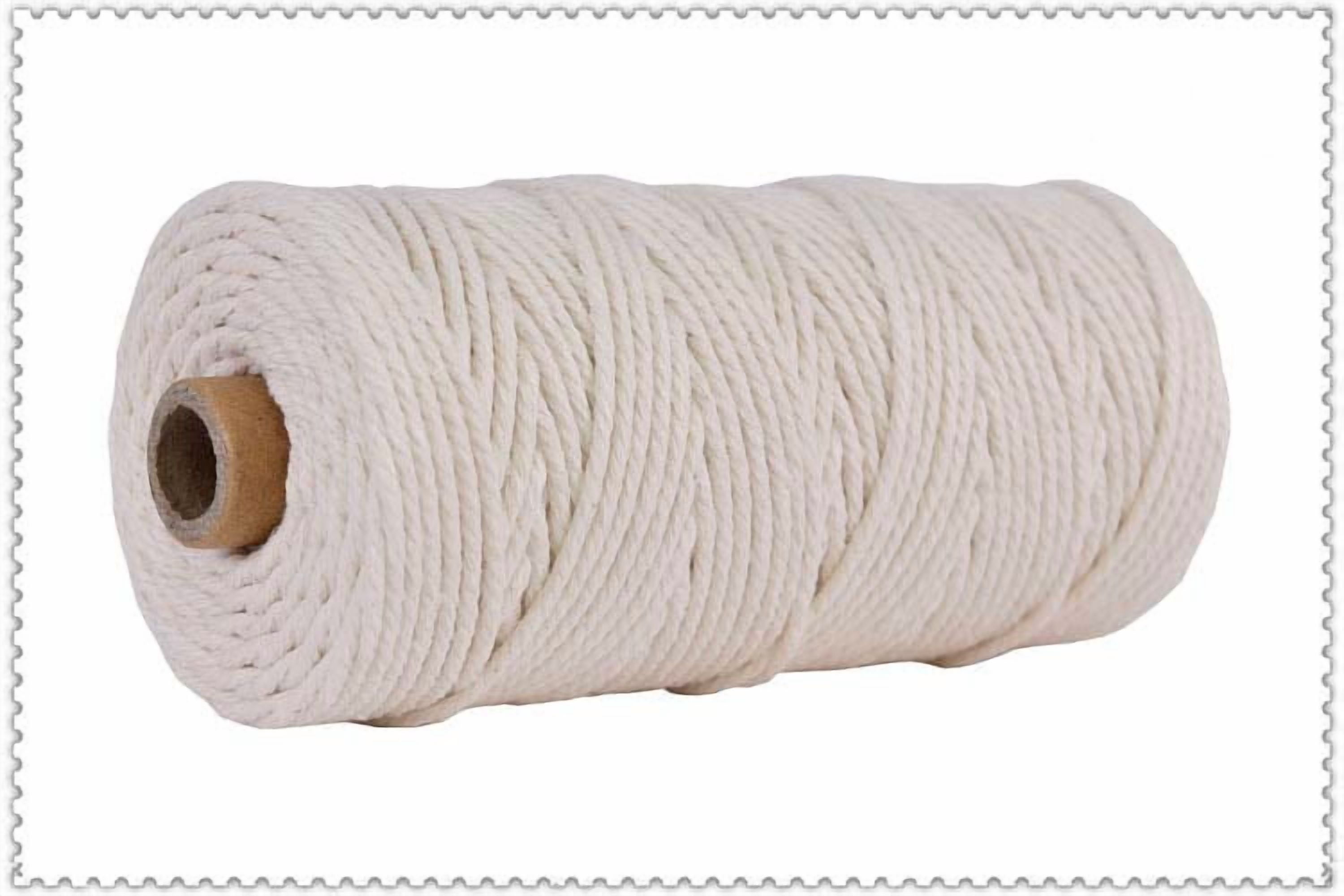 Handmade Boho Decor 4mm 100% Colorful Cotton Cord Rope Thread Twisted Macrame String DIY Home Wedding Decoration Supply 110yards