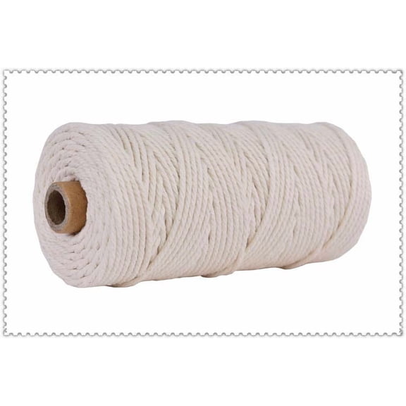 Handmade Boho Decor 4mm 100% Colorful Cotton Cord Rope Thread Twisted Macrame String DIY Home Wedding Decoration Supply 110yards