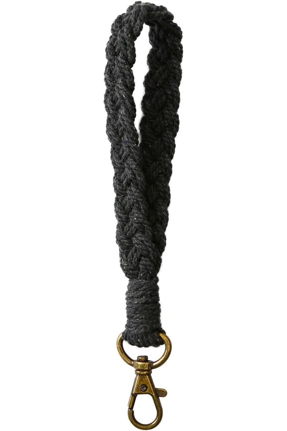 Handmade Boho Macrame Keychain Soft Pom Pom Wristlet Keychain Bracelet Keyring Holder Wrist Lanyard For Women[w60384]