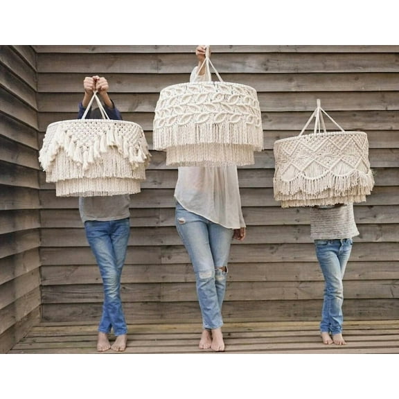 Handmade Boho light, Fringe Chandelier, Tassel Lamp Shade , Macrame Chandelier, Fringe Chandelier , Macrame Lampshade