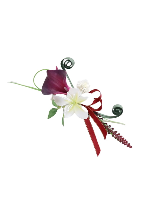 Handmade Boutonniere Elegant Corsage Floral Accessory Multipurpose Blossom Brooch for Weddings and Social Gatherings