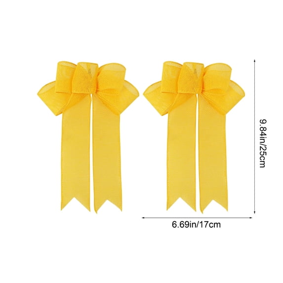 Handmade Bow Party Decoration Items Imitation Linen Solid Color Ribbon Bow Accessories Pendant
