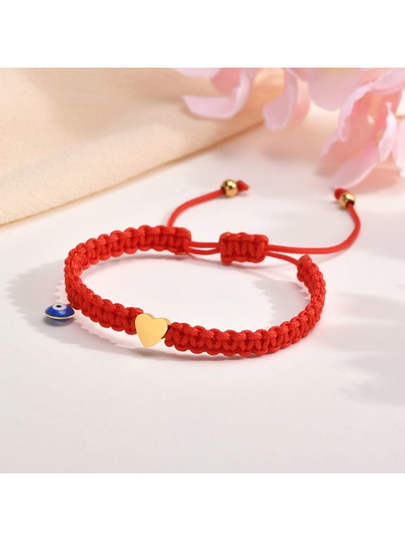 Handmade Bracelet Protection Gifts : Braided Red String Adjustable Amulet Cross/Rainbow/Infinity/Unicorn/Heart Bracelet, Birthday Gifts for Toddler Son Daughter