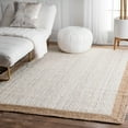 thumbnail image 1 of Handmade Braided Inner white Natural Pure Jute Area Rugs ,Home Décor Rugs Size 2 x 3 Feet ( 60 cm x 90 cm ), 1 of 5