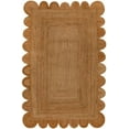 thumbnail image 1 of Handmade Braided Natural Farmhouse Jute Scalloped Rugs , Home Décor Natural Jute Rugs & Carpet Size , 8 x 8 Feet ( 240 cm x 240 cm )Square, 1 of 3
