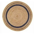 thumbnail image 1 of Handmade Braided Natural Jute with Blue Boundary Design Round Rugs Size 8 x 8 Feet Round, 1 of 3