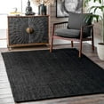 thumbnail image 1 of Handmade Braided Natural Pure Black Jute Area Rugs ,Home Décor Rugs Size 3 x 5 Feet ( 90 cm x 150 cm ), 1 of 5