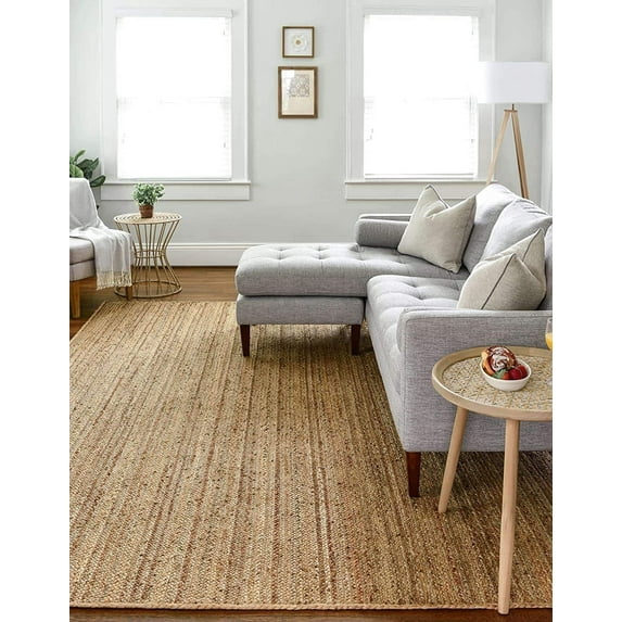Handmade Braided Natural Pure Jute Area Rugs ,Home Décor Rugs Size 9 x 9 Feet Square ( 270 cm x 270 cm )
