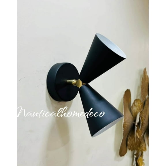 Handmade Brass 2-Light Wall Sconce - Modern Mid Century Wall Light Fixture - Unique Sputnik Wall Lamp - Home Decor Light Fixture - Gift