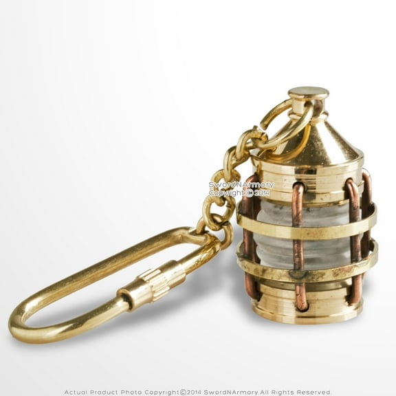 Handmade Brass Anchor Lantern Key Chain Ring Gift Souvenir