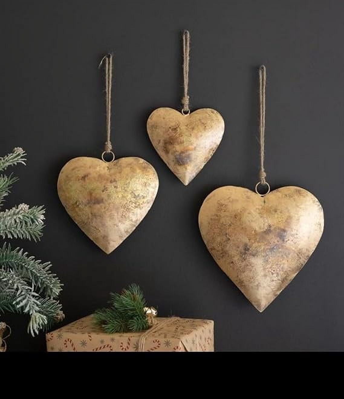 Handmade Brass Finish Hanging Bells for Door Chimes with Jute Rope Shabby Chic Decorative Bells