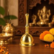 Handmade Brass Temple Bell, Ghanti for Pooja, Aarti & Festive Worship