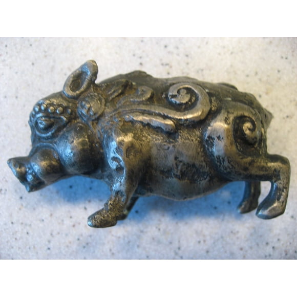 Handmade Bronze Boar Statue - Decorative