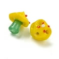 thumbnail image 1 of Handmade Bumpy Lampwork Beads Mushroom Yellow 17~17.5x15~15.5x15mm Hole: 1.2~1.6mm, 1 of 3