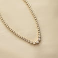 thumbnail image 1 of Handmade CZ Round Bezel Tennis Necklace,CZ Diamond Necklace, Bridal Jewelry, Wedding Necklace, Bridal Necklace, Gift for Her, Layering Necklace, 1 of 4