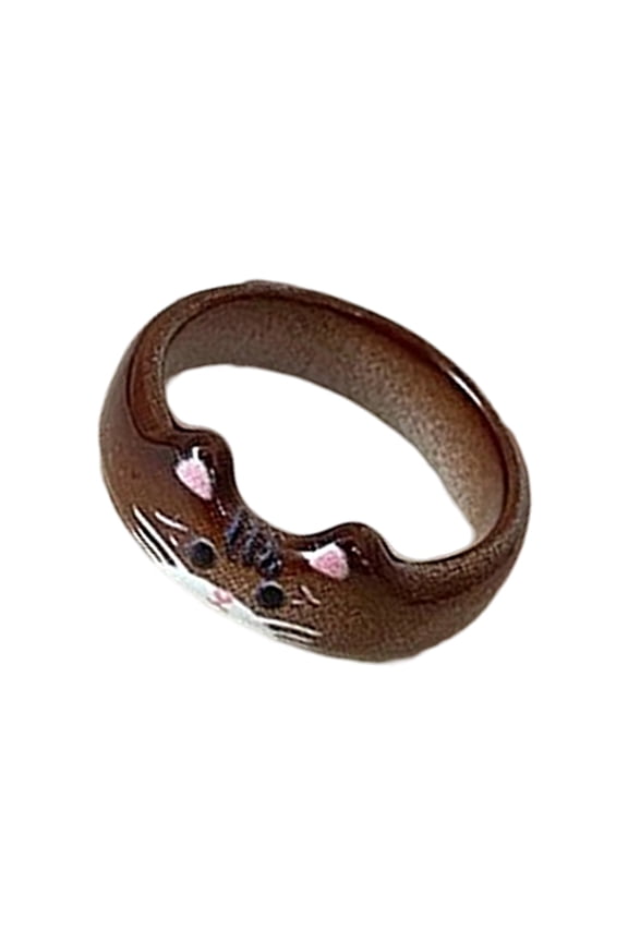Handmade Cartoon Cats Rings Themed Finger Jewelry Accessory for Women and Fashion Enthusiasts New Year Gift