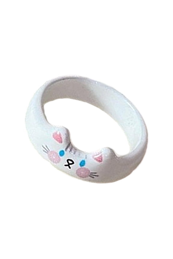 Handmade Cartoon Cats Rings Themed Finger Jewelry Accessory for Women and Fashion Enthusiasts New Year Gift