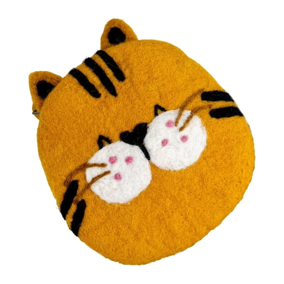 Handmade CartoonAn1ma1Wool Felt Coaster Set Absorbent Heat Resistant for Office Homes Decors