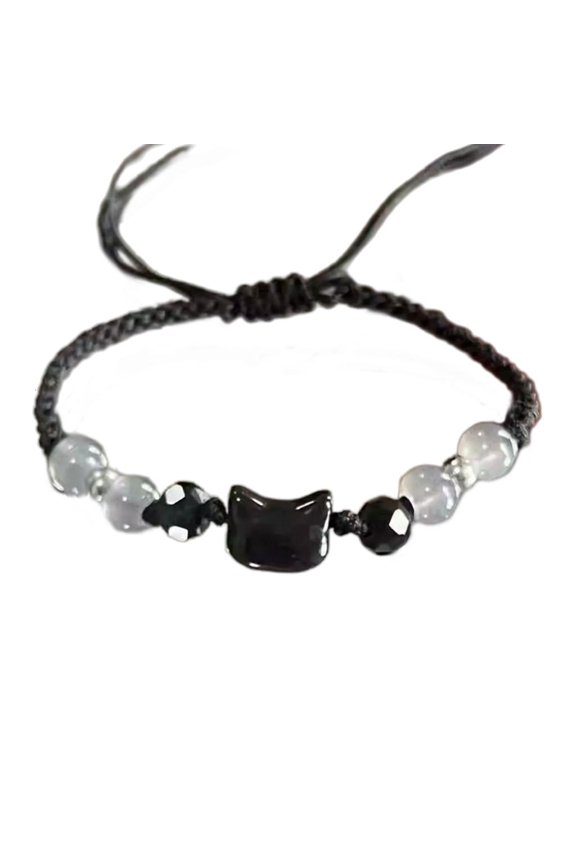 Handmade Cats Beaded Bracelets Couple Matching Jewelry Zodiacs Charm Gifts For Her Him