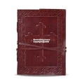 thumbnail image 1 of Handmade Celtic Cross Journal Book Bound Leather Medieval Renaissance, 1 of 10