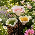 thumbnail image 1 of Handmade Ceramic Bee Watering Station, Flower Pollinator Water Feeder with Stake for Butterfly Patio Lawn Garden(3PCS-H), 1 of 7