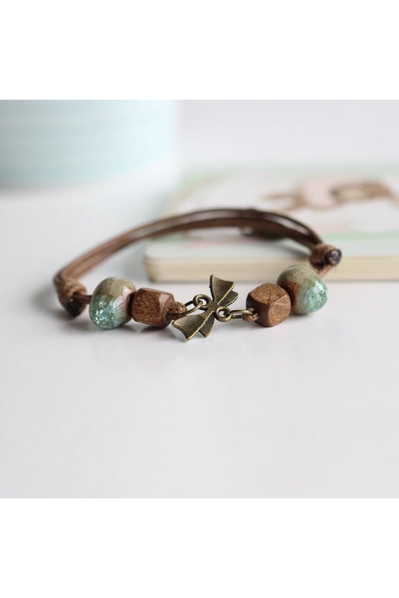 Handmade Ceramic Bracelet: Unique National Style Jewelry for Women