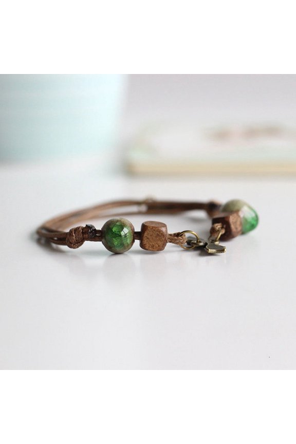 Handmade Ceramic Bracelet: Unique National Style Jewelry for Women