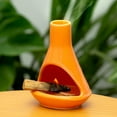 thumbnail image 1 of Handmade Ceramic Chiminea Palo Santo Holder - Modern Medieval Incense Burner and Candlet Holder - Zen Home Decor, 1 of 8