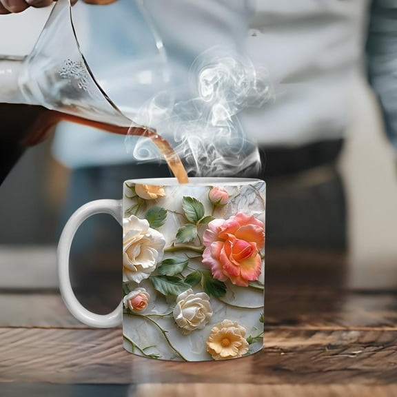 Handmade Ceramic Coffee Mug - Durable Dishwasher, Microwave & Oven Safe Travel Mug, Ideal Gift for Mother's Day, Christmas & Holidays, Multi-Purpose for Tea, Hot Chocolate & Soup, Unique Designs