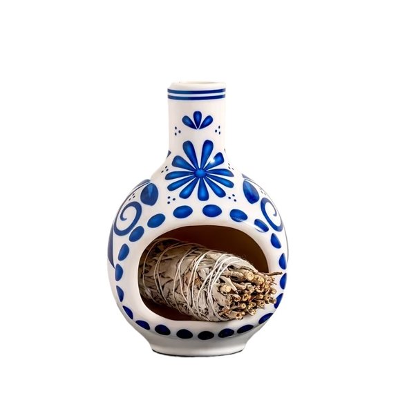 Handmade Ceramic Mini Chimney Incense Burner for Meditation - Versatile Sage Design for Home Decor