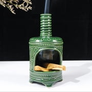 Handmade Ceramic Palo Santo Holder & Mini Chiminea Incense Dish-Perfect for Palo Santo Sticks, Altar Sage, and Cone Burning-Zen Decor for Energy Cleansing, Yoga, Meditation & Aromatherapy