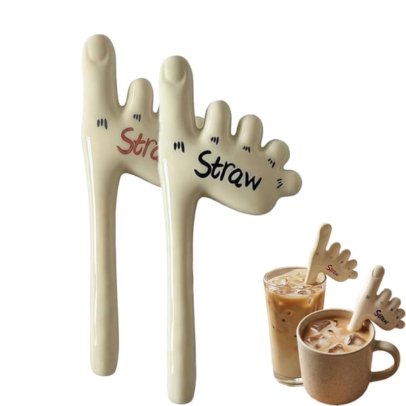 Handmade Ceramic Toe Straw, Reusable Foot Shaped Drinking Straw for Coffee & Milkshakes, Funny Novelty Drinkware Party Accessory
