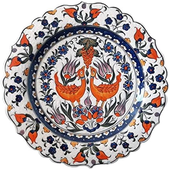 Handmade Ceramic Wall Plate, 30 cm (11.8 inches)$$Home Decor, Kitchen, & Other