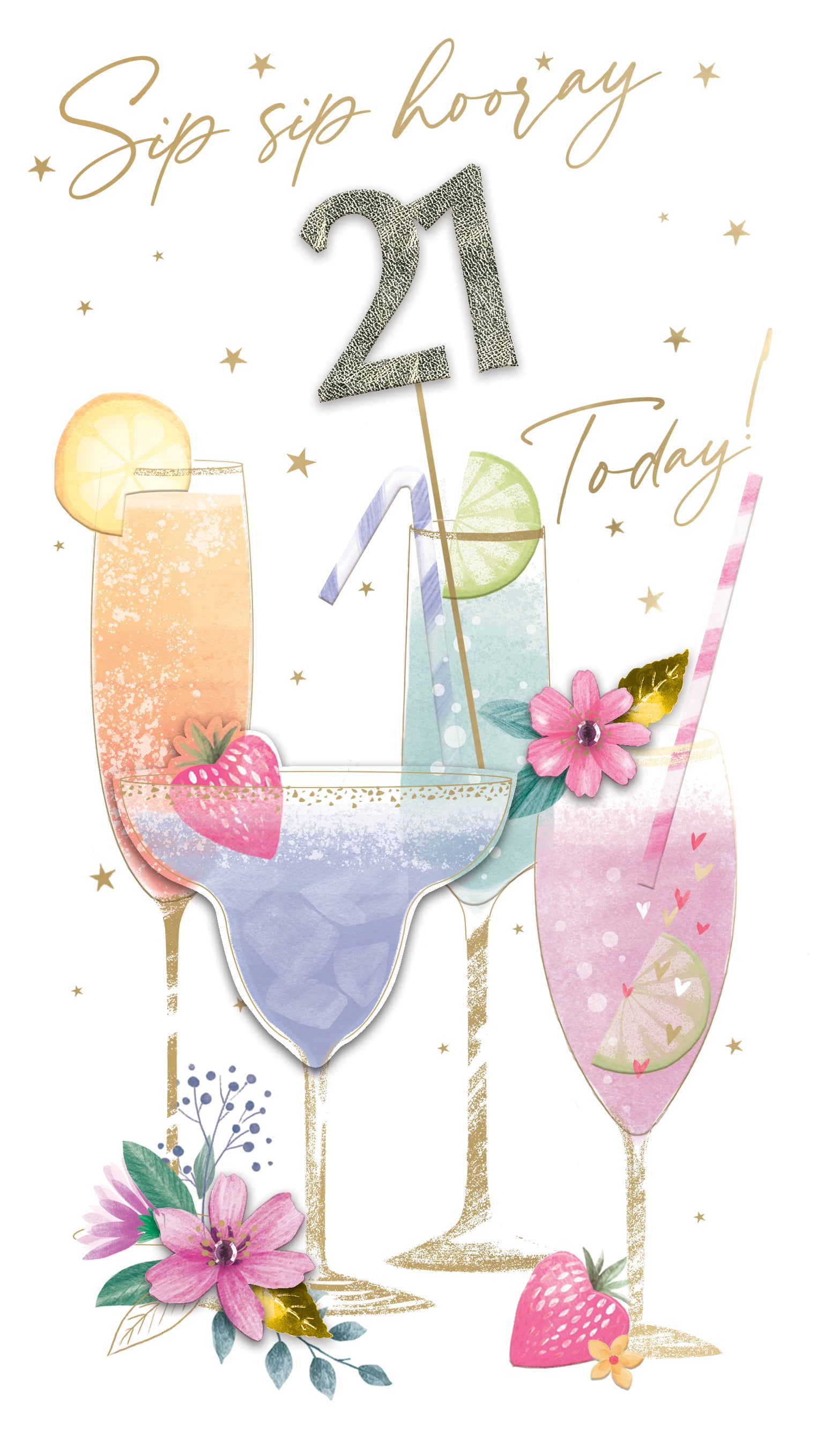 Cherry Orchard Female Happy Birthday Card - Gin O'clock Cocktail