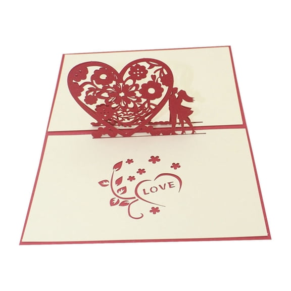 Handmade Cherry Blossom Card Pop Up 3D Flower Card Romantic Love Letter Greeting Anniversary Wedding Valentine Birthday Gift Card Blank Stationery Paper Card for Her Him Husband Wife