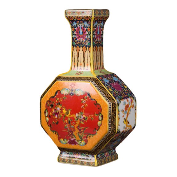 Handmade Chinese Ceramic Craft with Enamel Designing Hand Paint Antique Craft for Home and Office Decoration