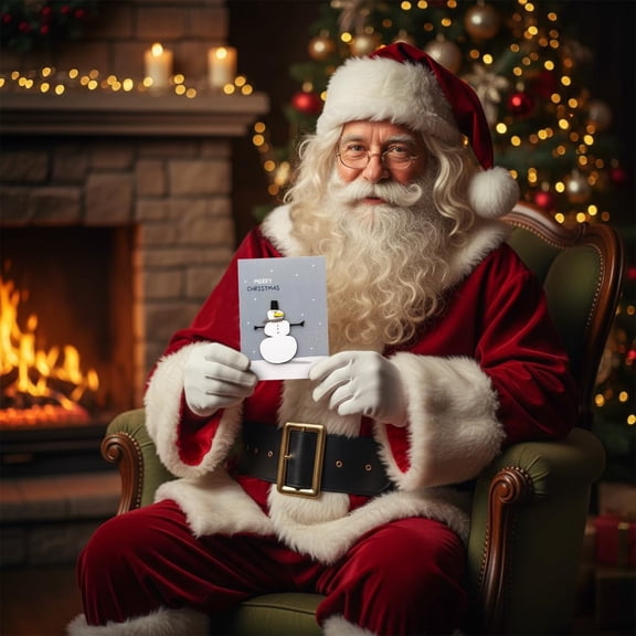 Handmade Christmas Cards Set of 5 – Premium 3D Wooden Holiday Cards with Kraft Envelopes – Boxed Gift Set for Friends & Family – Merry Christmas Gift Card