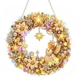 thumbnail image 1 of Handmade Christmas Pearl Light Wreath with LED String Lights DIY Holiday Garland Decoration for Home Tree Party Xmas Decor Gift, 1 of 6