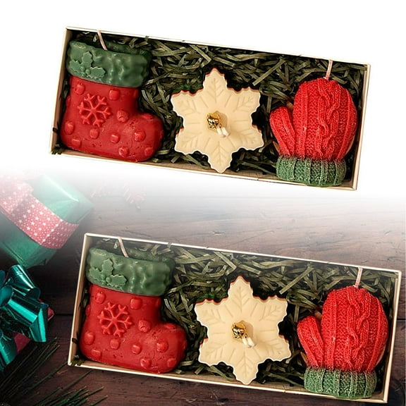 Handmade Christmas - Themed Aromatherapy Candle Set, Christmas Aromatherapy Candles for Holiday Decor, Festive Gifts for Family & Friends