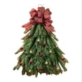 thumbnail image 1 of Handmade Christmas Tree Wreath Front Door Decoration Holiday Christmas Decor Reusable Festive Wreath for Seasonal Home Decorating, 1 of 2