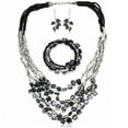 thumbnail image 1 of Black Jewelry Sets for Women - Beaded Chunky Necklaces Stretch Bracelets and Boho Earrings Birthday Christmas Gifts - Black, 1 of 11